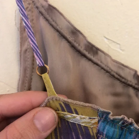 ANTHROPOLOGIE Dress Size Small Charlie Jade 100% Silk retro mod 70’s - Picture 5 of 12